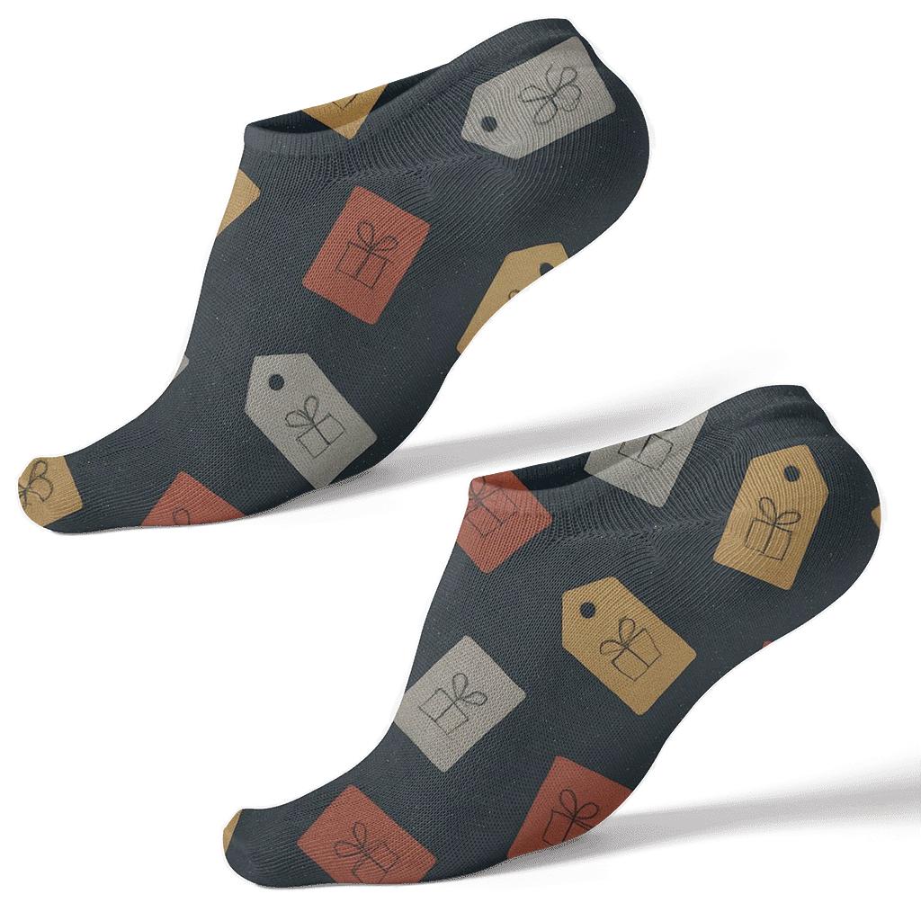 Midnight Confetti Gift Tags With Presents Flair stylish athletic ankle socks