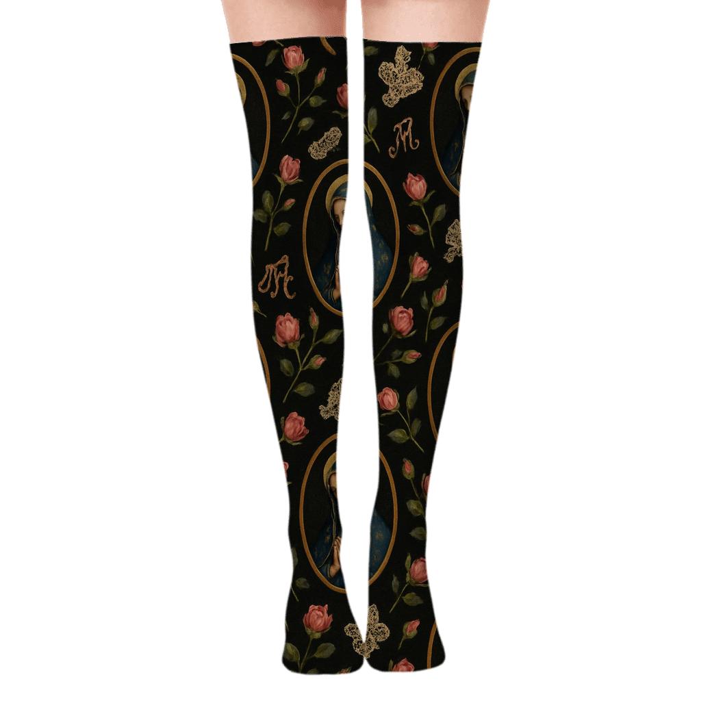 Starry Cloak Portraits Mary Edition custom over-the-knee socks