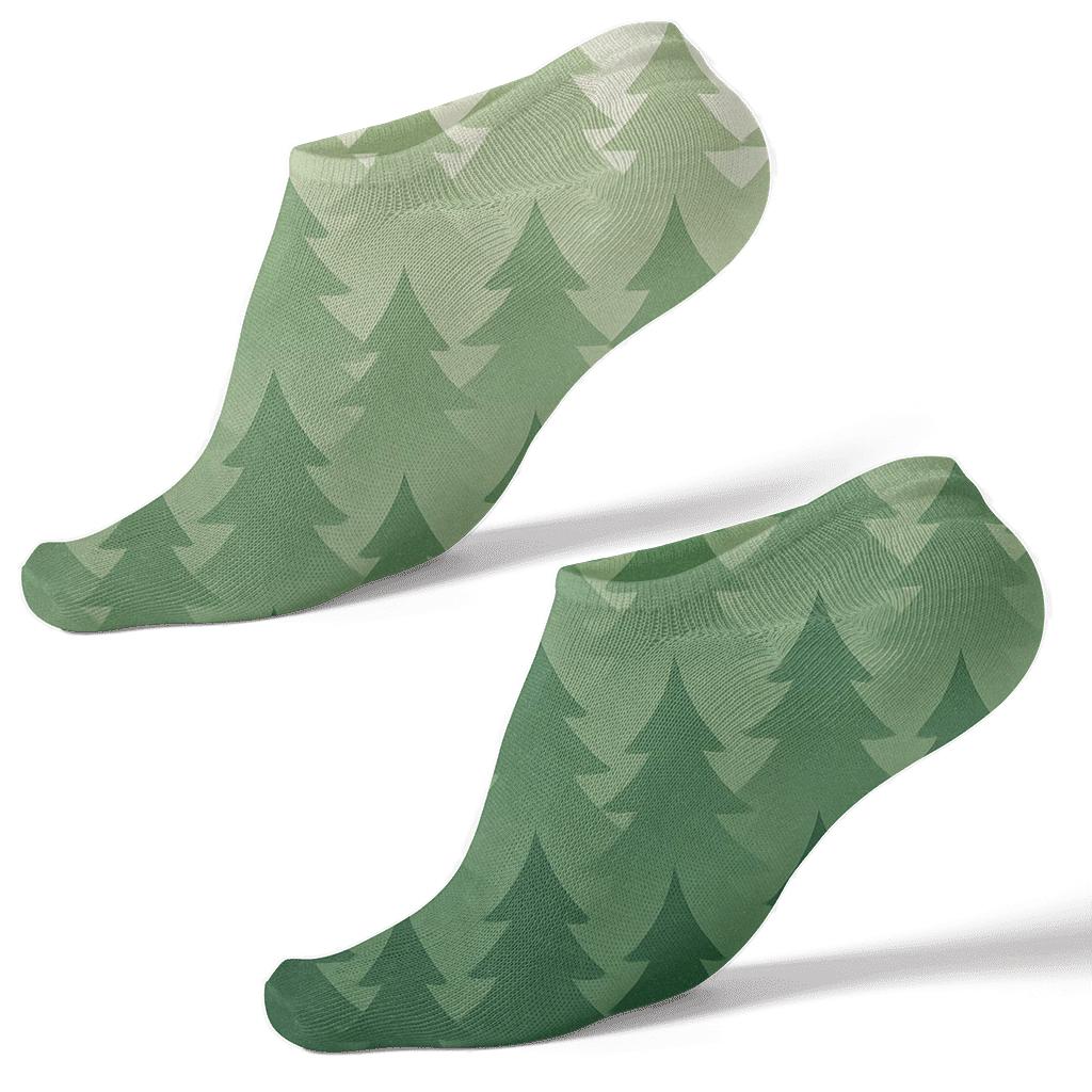 Christmas Tree Silhouette Forest Gradient premium sports ankle socks