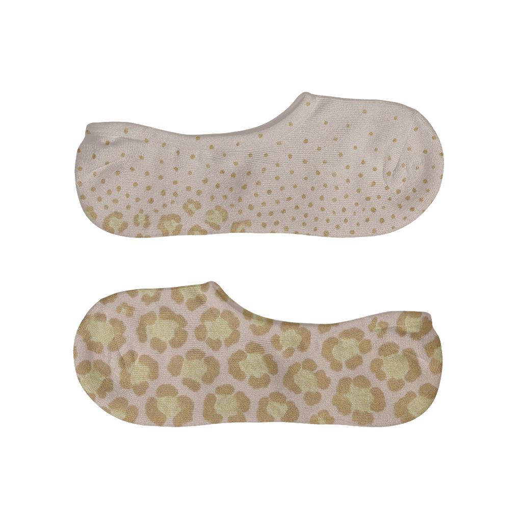 Blush Rosette Medallion Wrap designer printed no-show socks