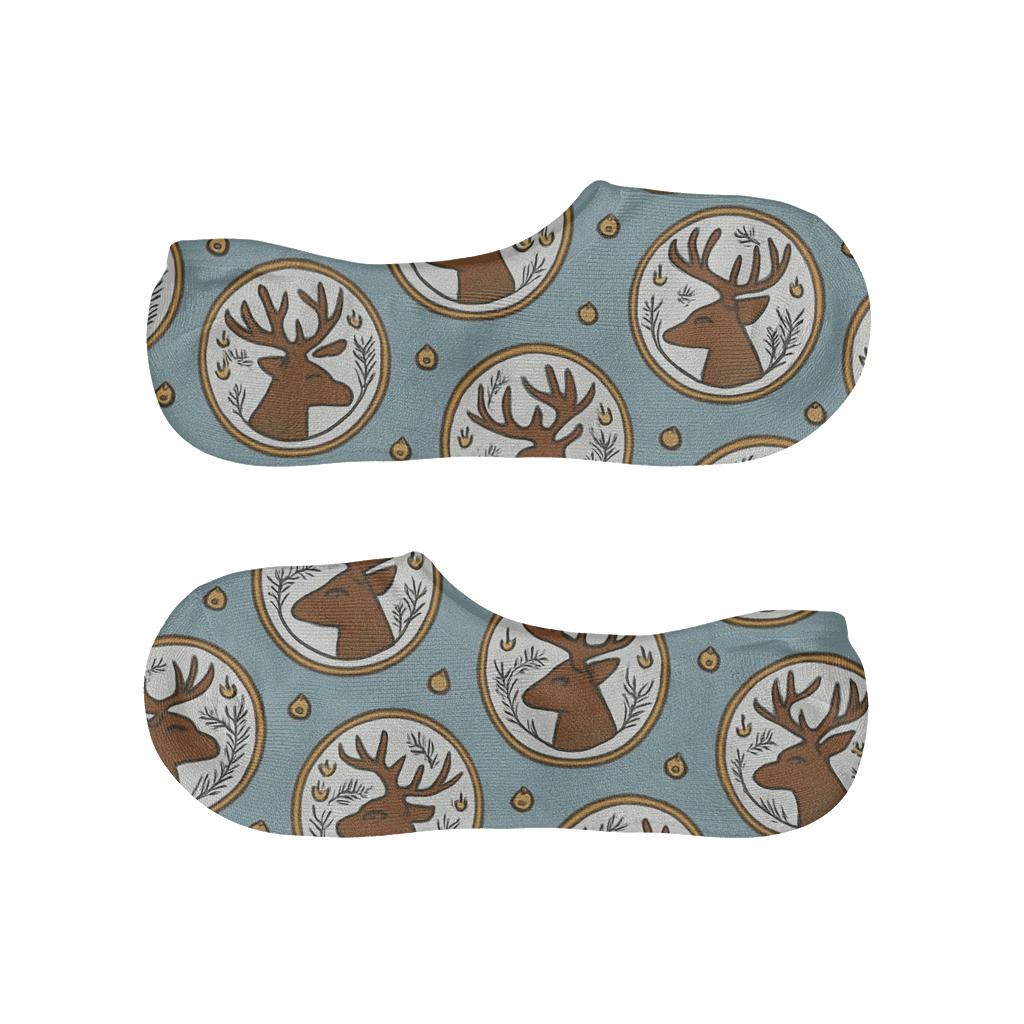 Nordic Antler Medallions With Reindeer Charms personalized invisible socks