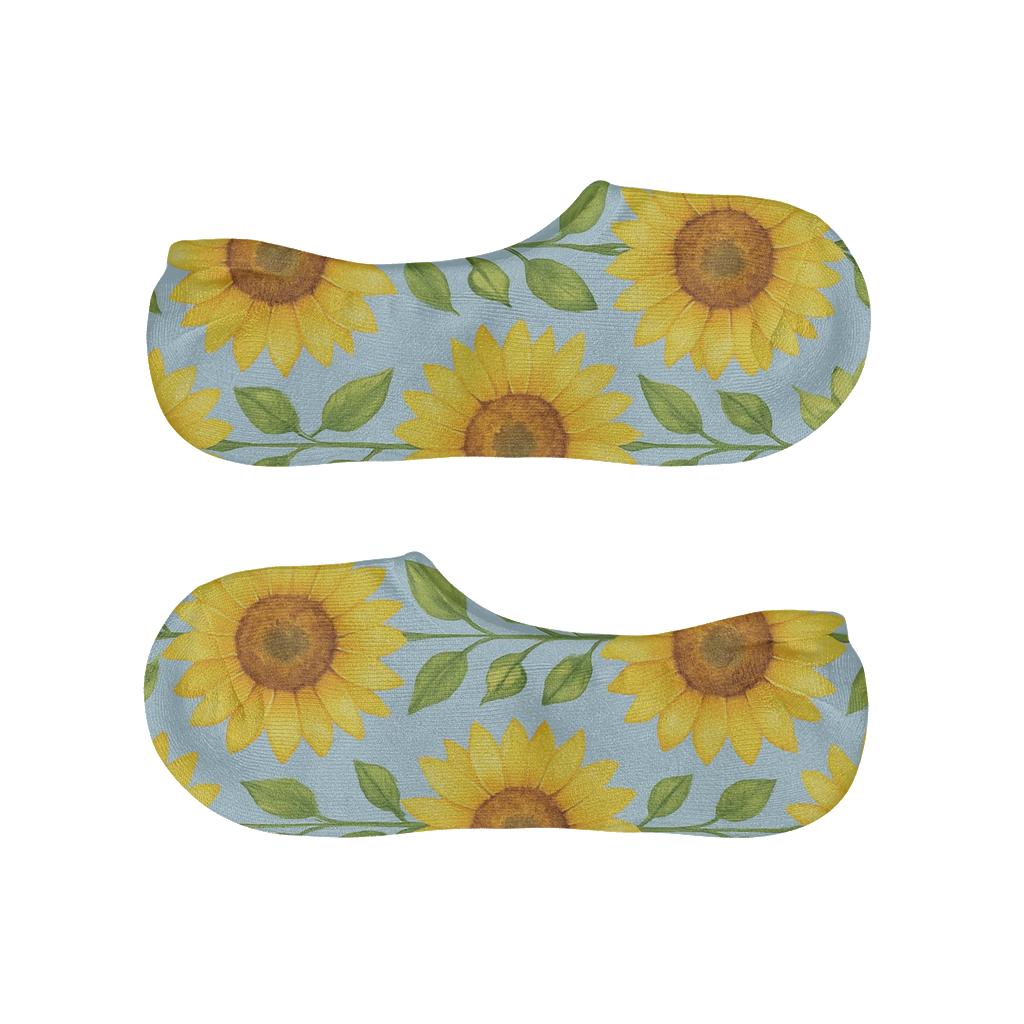 Sunflower Bands On Summer Sky breathable no-show socks