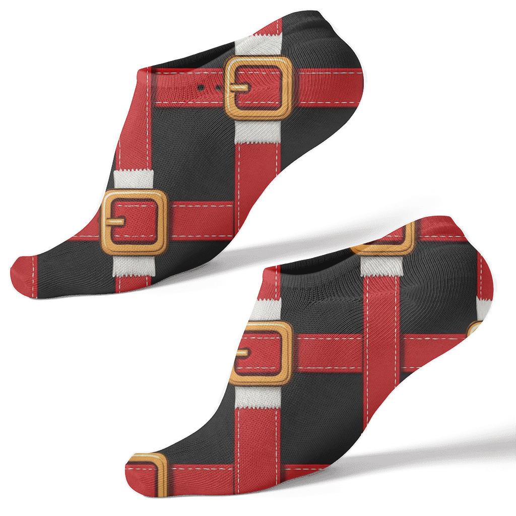 Santa Suit Buckle Lattice personalized ankle socks
