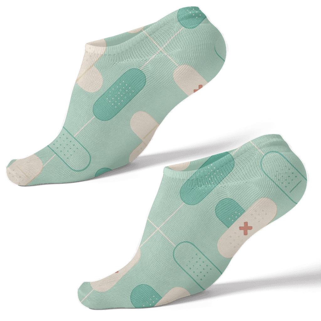 Mint Bandage Garden Lattice comfortable cotton ankle socks