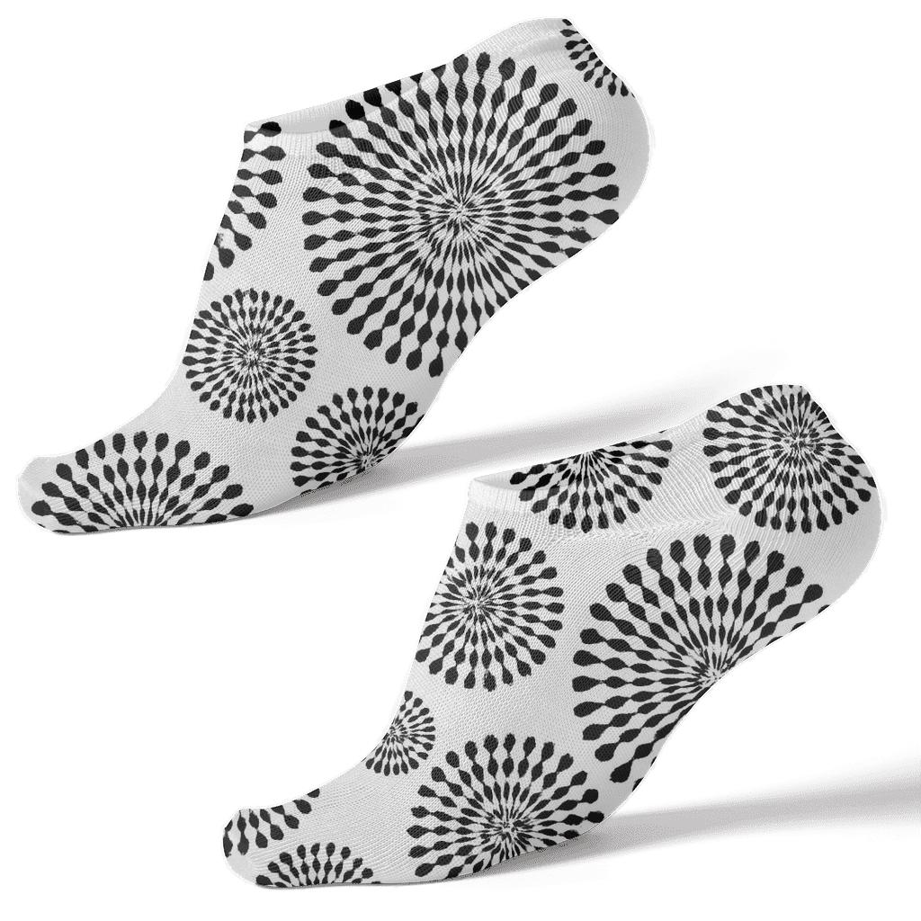 Radial Hoof Print Stripe Bursts personalized ankle socks