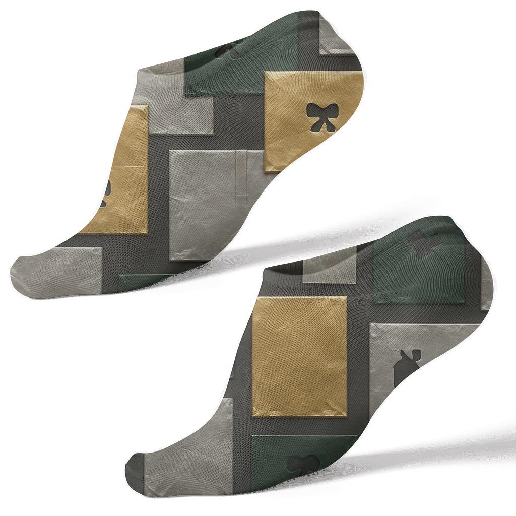 Foil Wrap Collage Presents Edition custom ankle socks