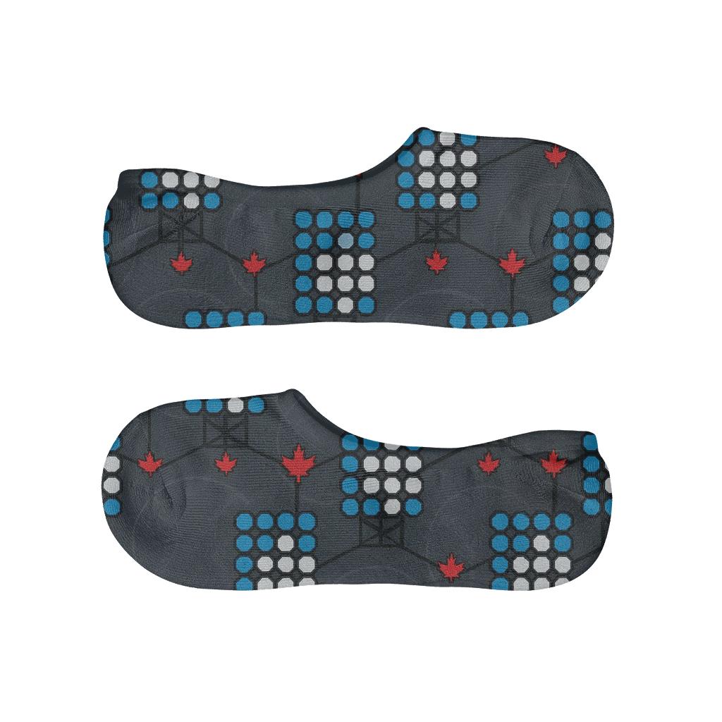 Stadium Light Lattice Blue Jays Tribute soft cotton no-show socks