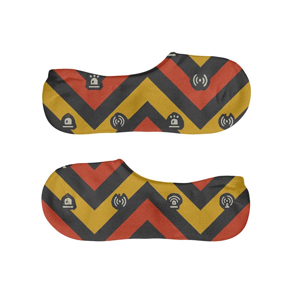 High Vis Siren Chevron Pattern Paramedic breathable seamless no-show sockscustom no-show socks