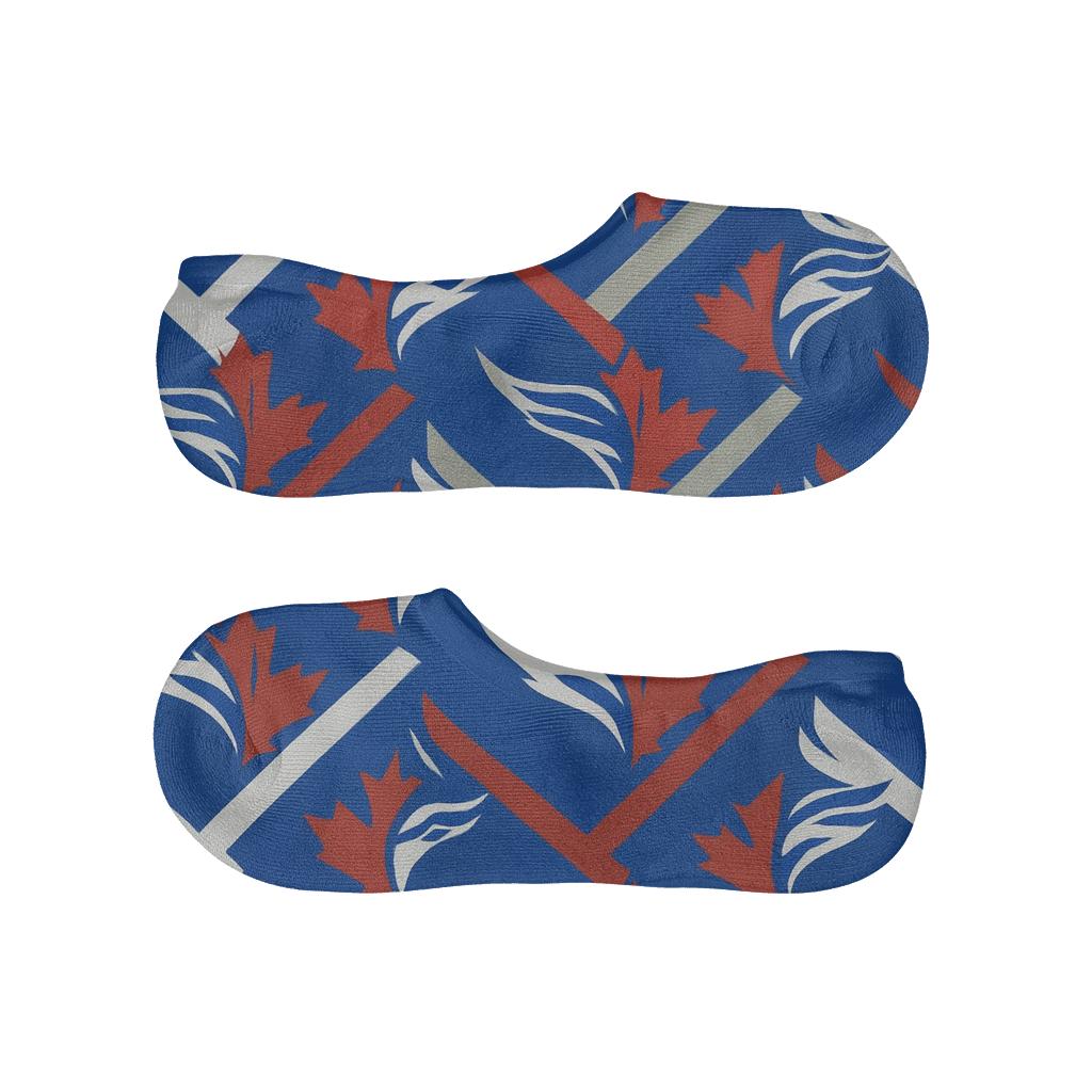 Maple Wing-Blue Jays Fusion Chevron personalized invisible socks