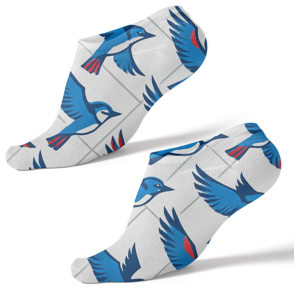 Blue Jays Flight Diamond Pattern premium sports ankle socks