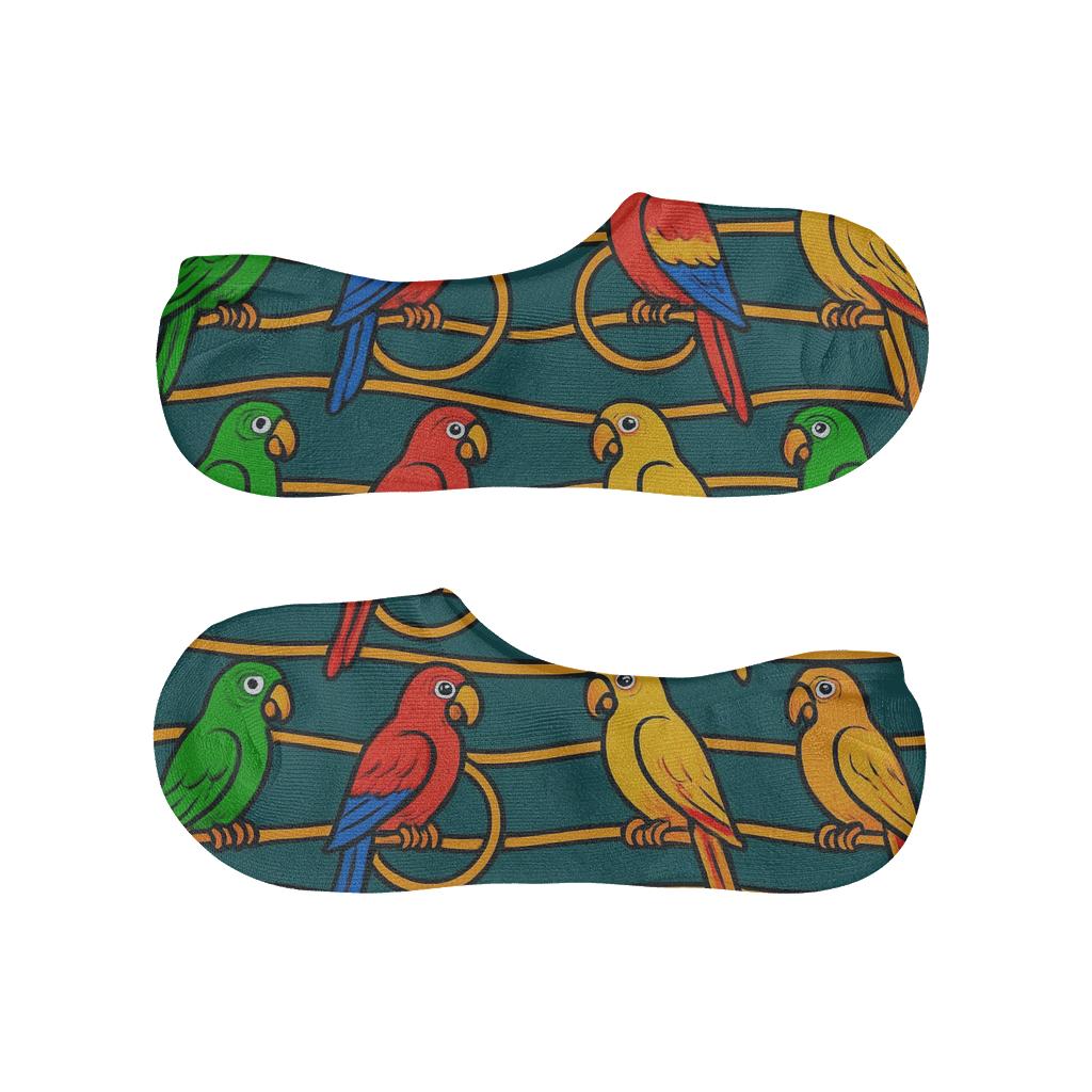 Ringed Planet Parrot Orbit Bands anti-slip no-show socks