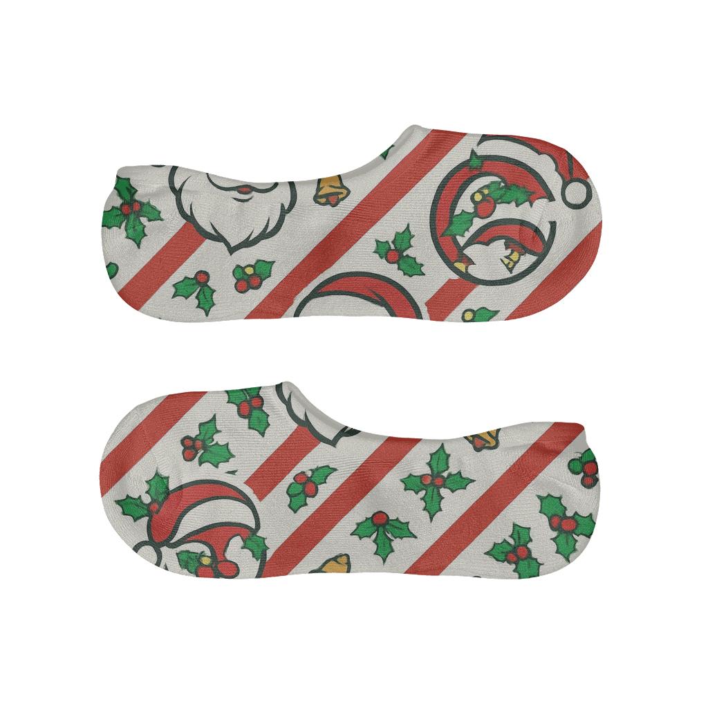Candy Cane Carousel With Santa Claus Detail comfortable low-cut socks