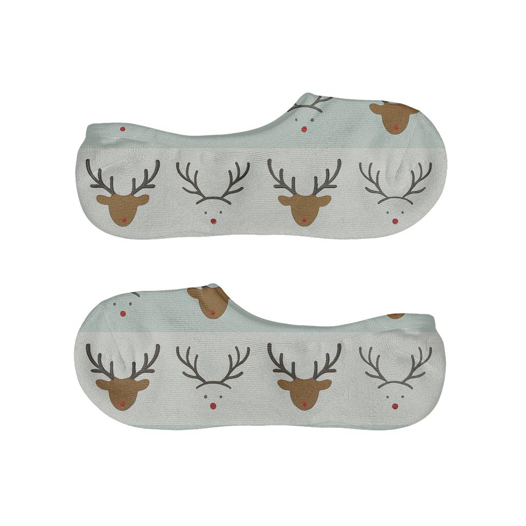 Snowy Antler Crown Parade Rudolph trendy no-show sock styles