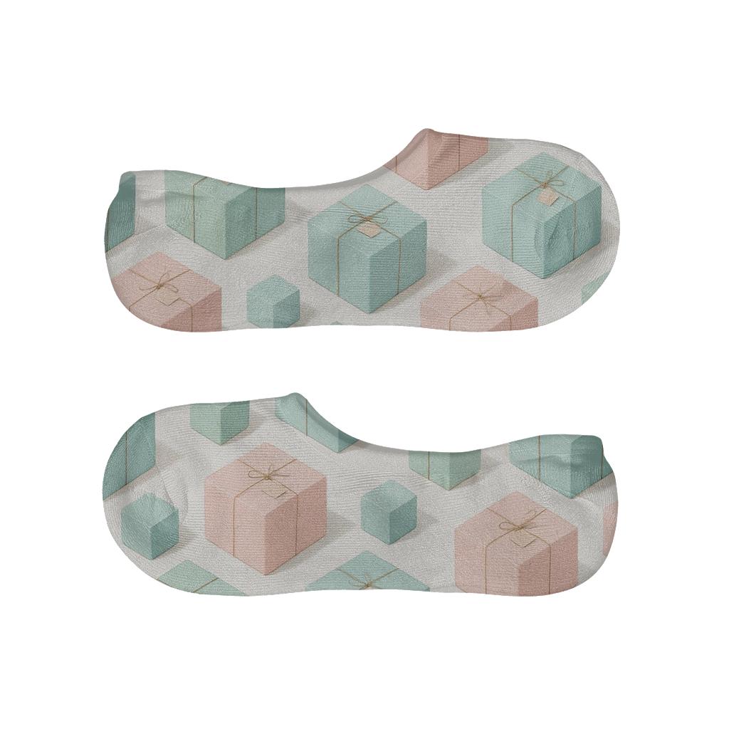 Twine Bound Stack With Pastel Presents Highlights soft cotton no-show socks