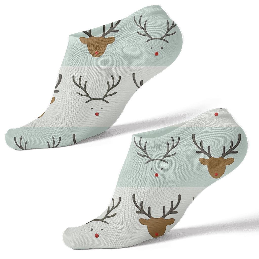 Snowy Antler Crown Parade Rudolph stylish athletic ankle socks