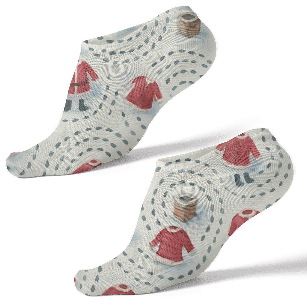 Chimney Footstep Spiral Pattern Santa Claus comfortable cotton ankle socks