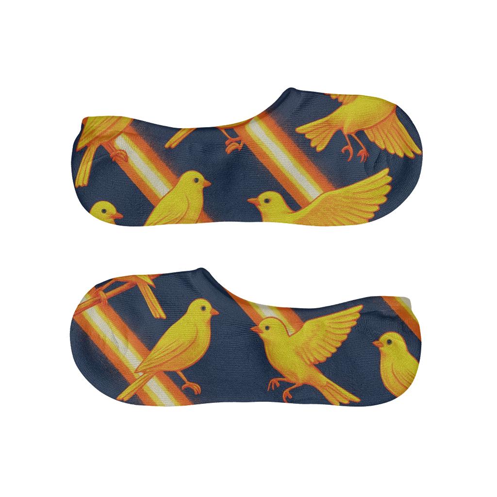 Solar Flare Canary Beam Stripes unique hidden socks
