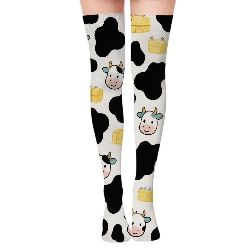 Playful Pasture Spot Scatter For Kids custom over-the-knee socks