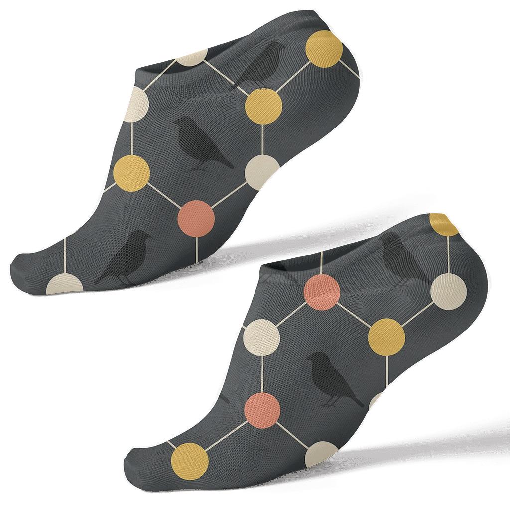 Pulsar Finch Signal Dots unique graphic ankle socks