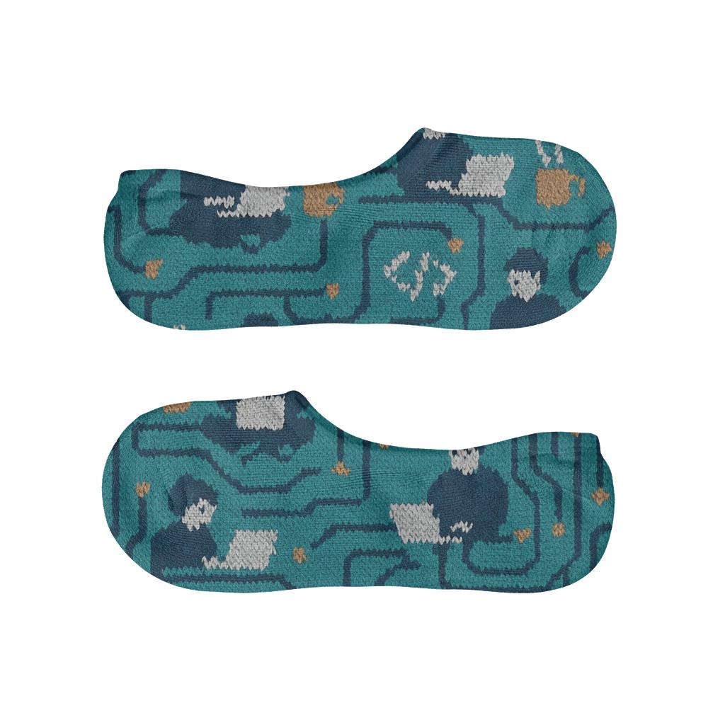 Circuit Coffee Break Knit Grid anti-slip no-show socks