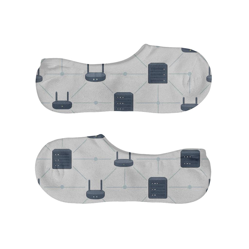 Calm Server Constellation Grid breathable no-show socks