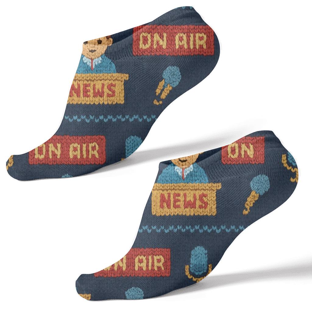 Midnight Studio Knitted Anchor Icons soft everyday ankle socks