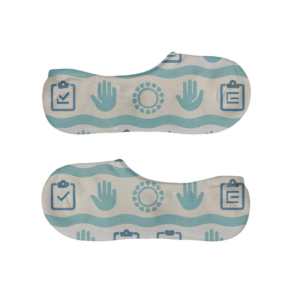 Support Circle Ripple Bands low cut no-show socks