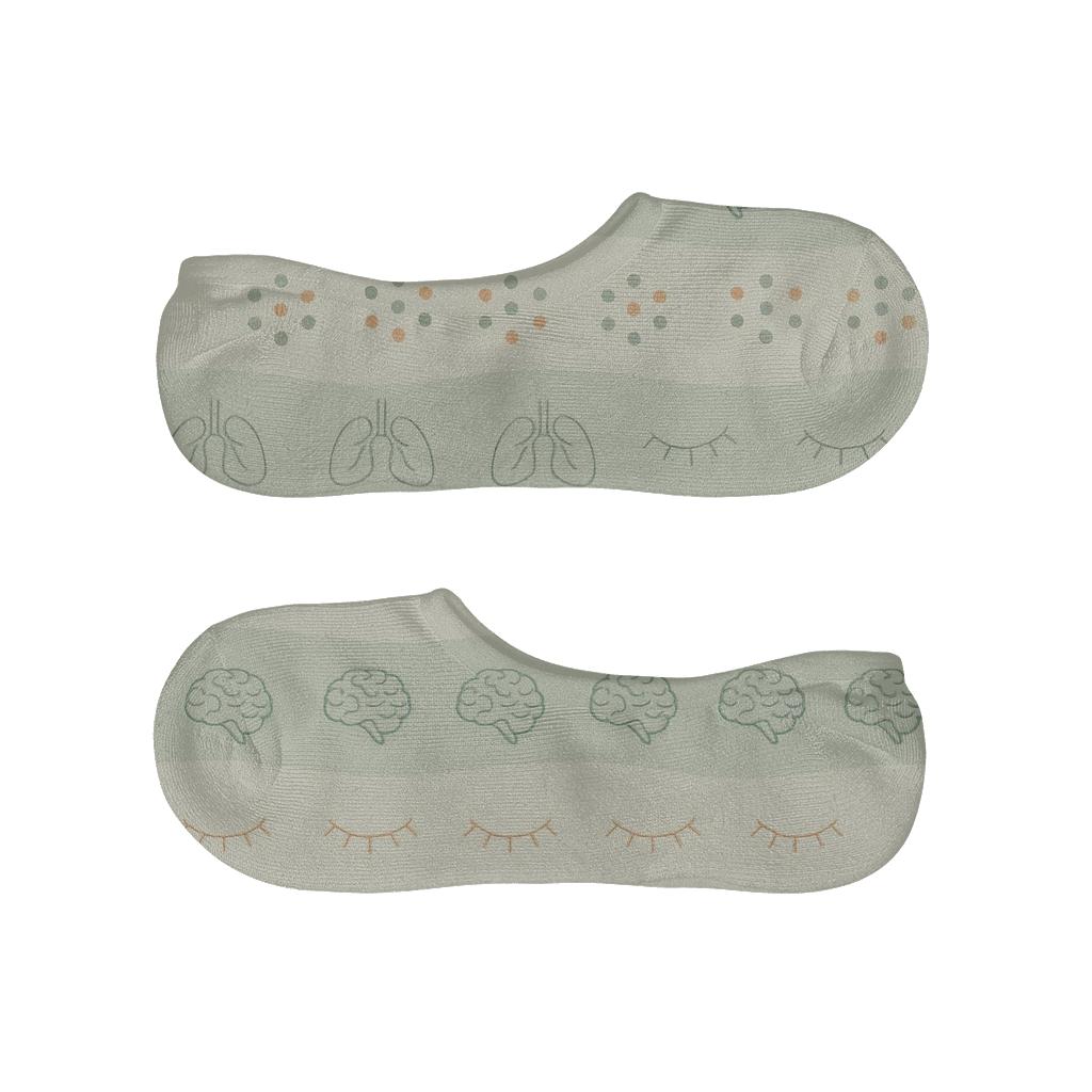 Serene Synapse Meadow Bands breathable no-show socks
