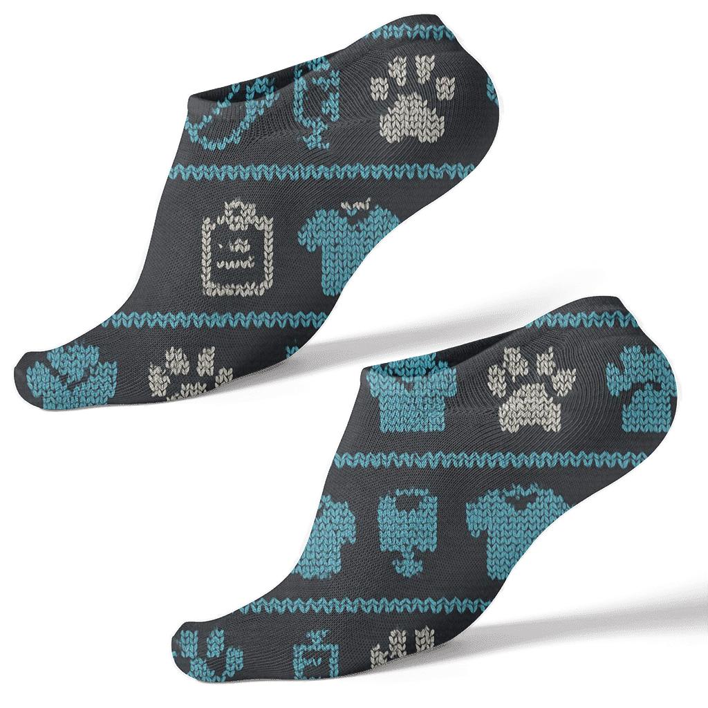 Clinic Knitted Paw Chart trendy patterned ankle socks