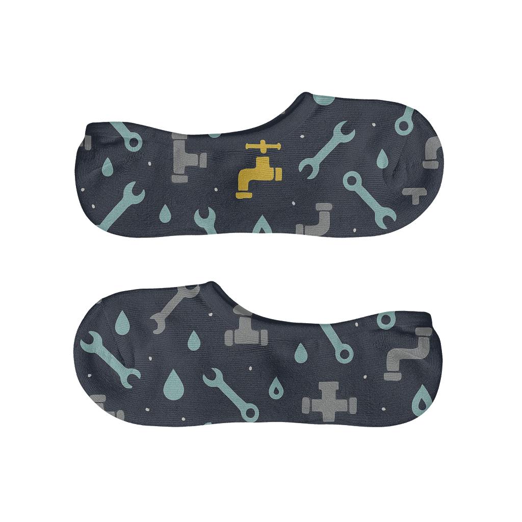 Plumber Workshop Constellation Pattern designer print no-show socks