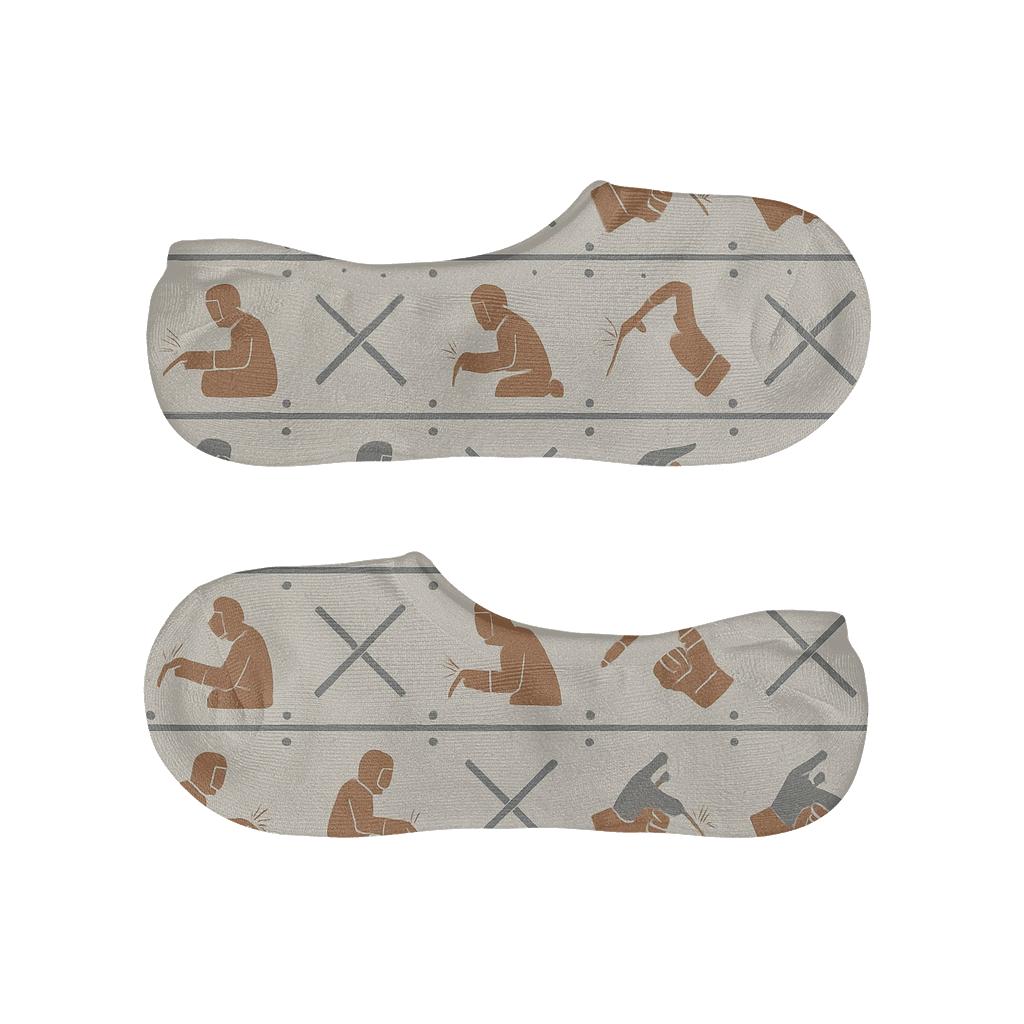 Copper Workshop Band Sampler custom no-show socks