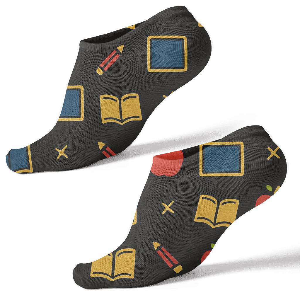Classroom Constellation Grid For Teacher Patterns designer print ankle socks