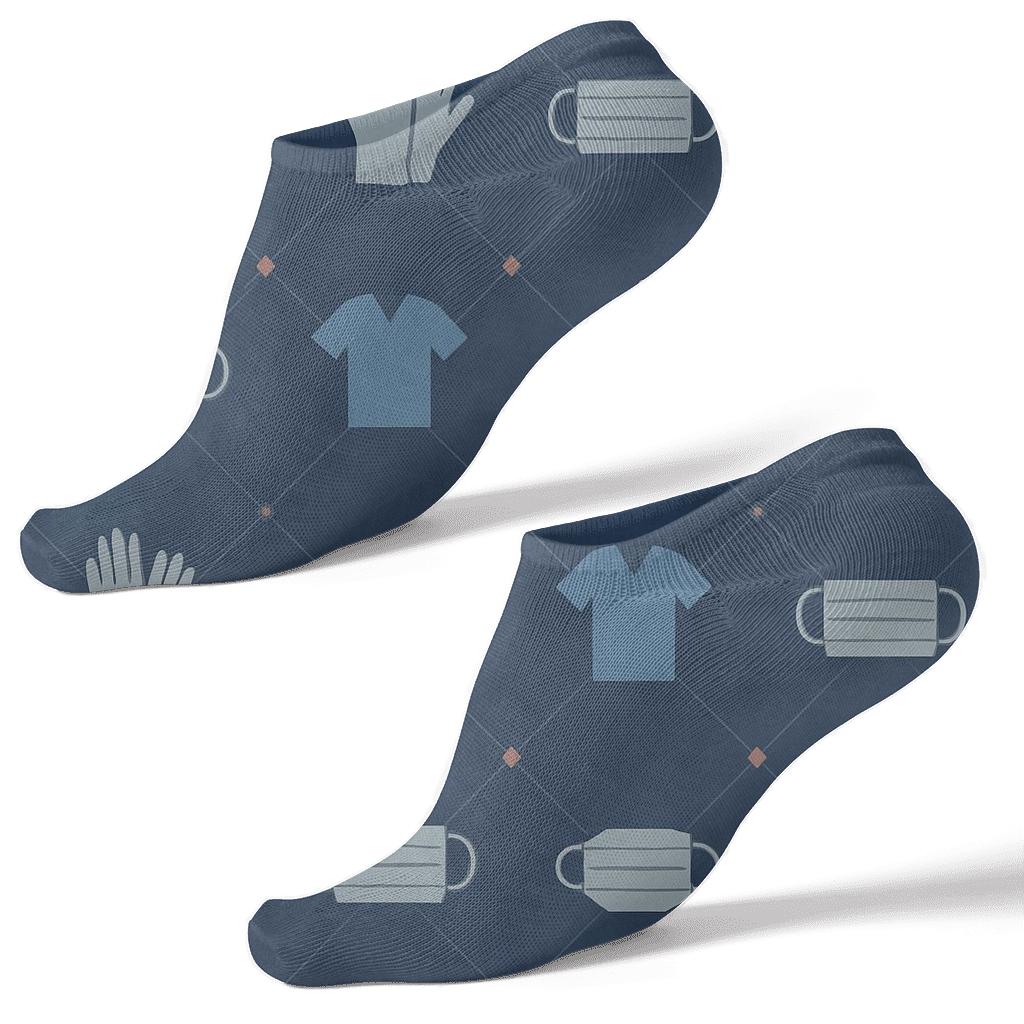 Nebula Lattice With Surgeon Motifs custom ankle socks