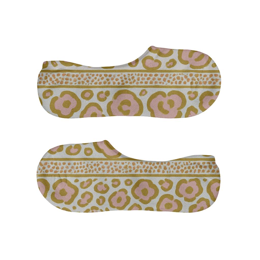 Galactic Blush Leopard Bands comfortable invisible socks