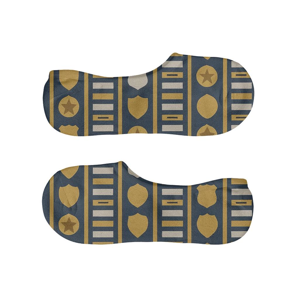 Service-Ribbon Police Officer Parade Stripe Pattern personalized no-show socks