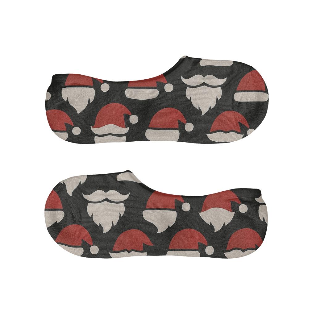 Beard-and-Santa-Hat Minimal Icons soft cotton no-show socks