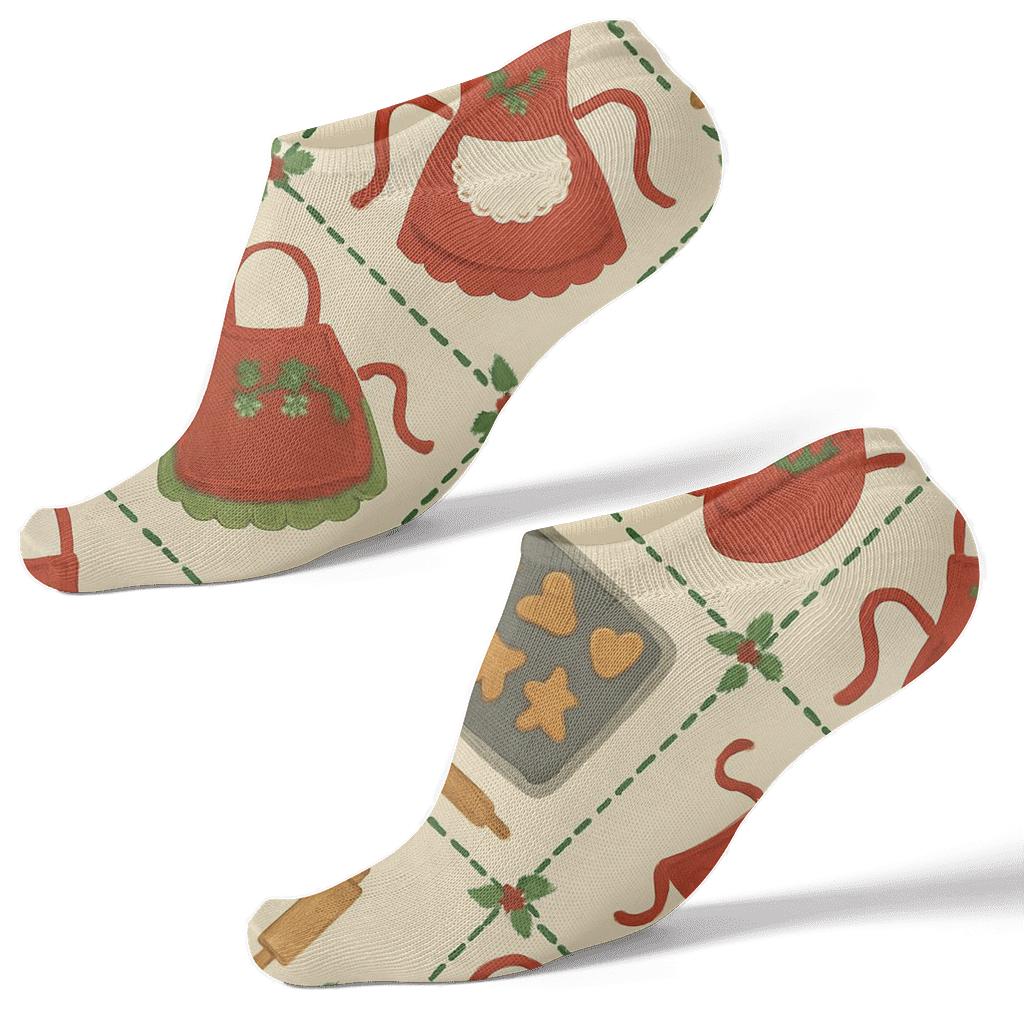Mrs Claus Hearthside Cookie Lattice soft everyday ankle socks