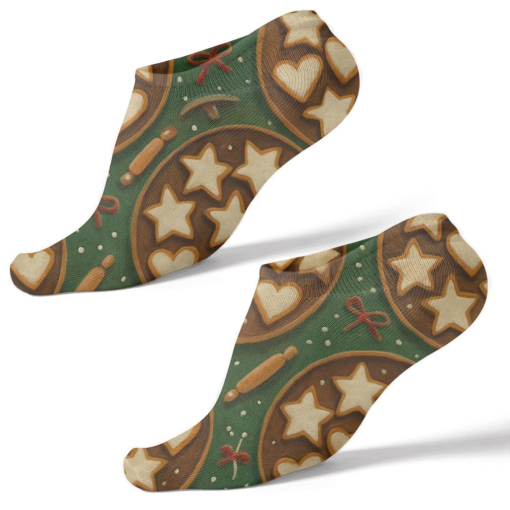 Cookie Tray Tiling Mrs-Claus Edition trendy patterned ankle socks