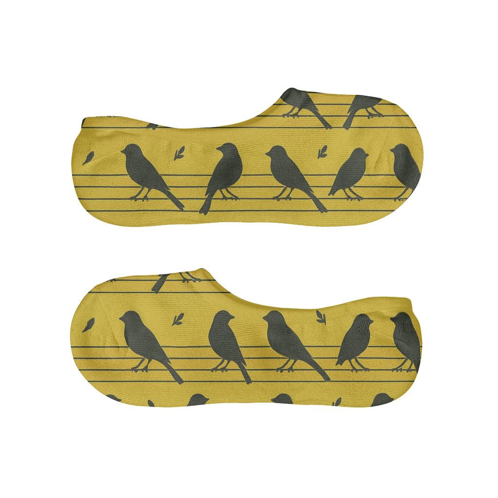 Canary Song Line Stripes On Sunny Yellow unique hidden socks