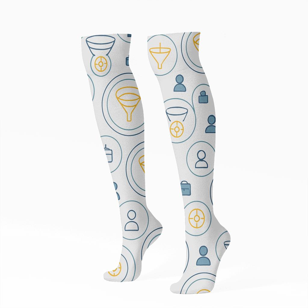 Pipeline Orbit With Dynamic Salesperson Motifs soft everyday knee-high socks