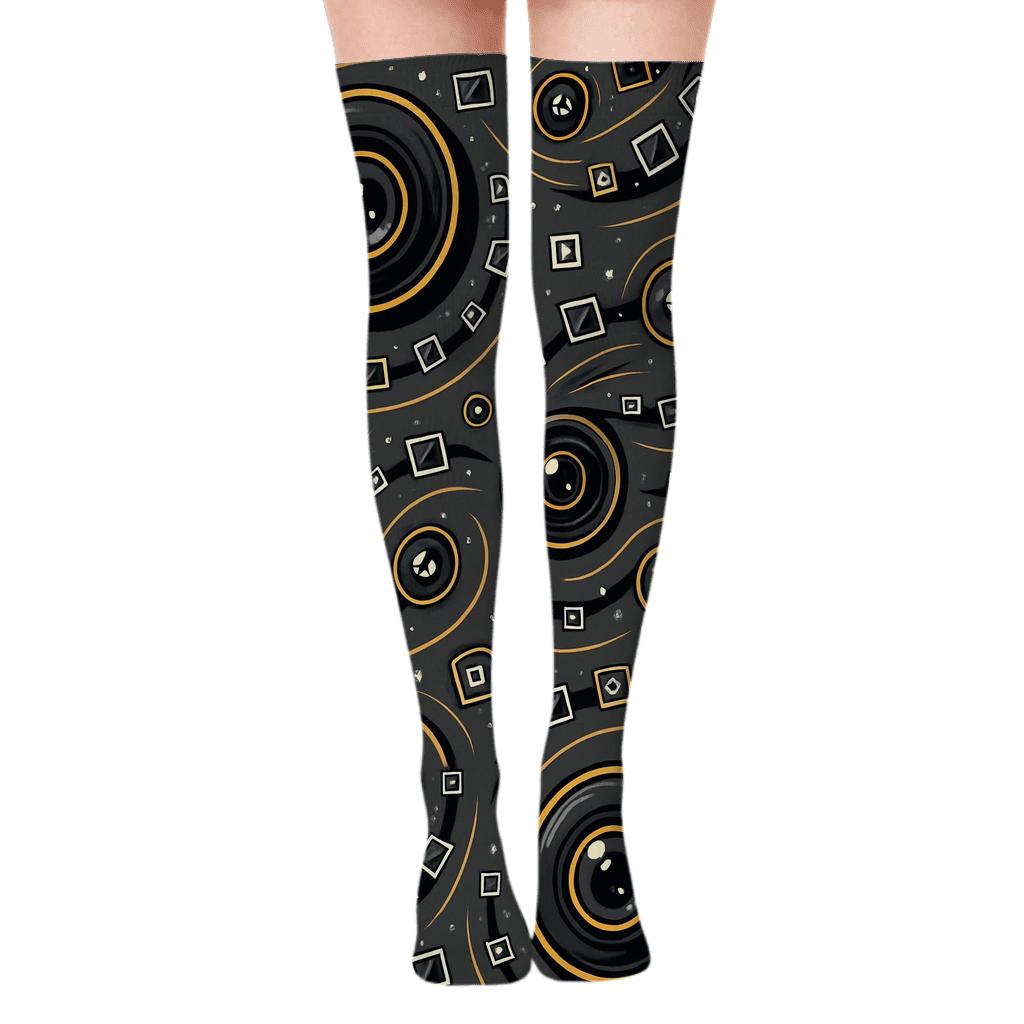Cosmic Lens Spiral For Night Sky Photographer personalized over-the-knee socks