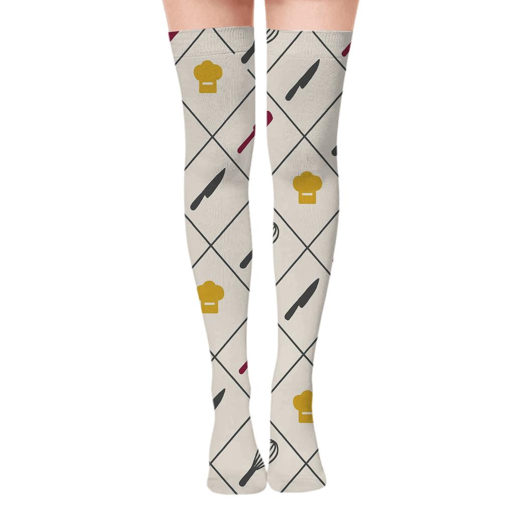 Kitchen Tool Lattice Chef Edition custom over-the-knee socks