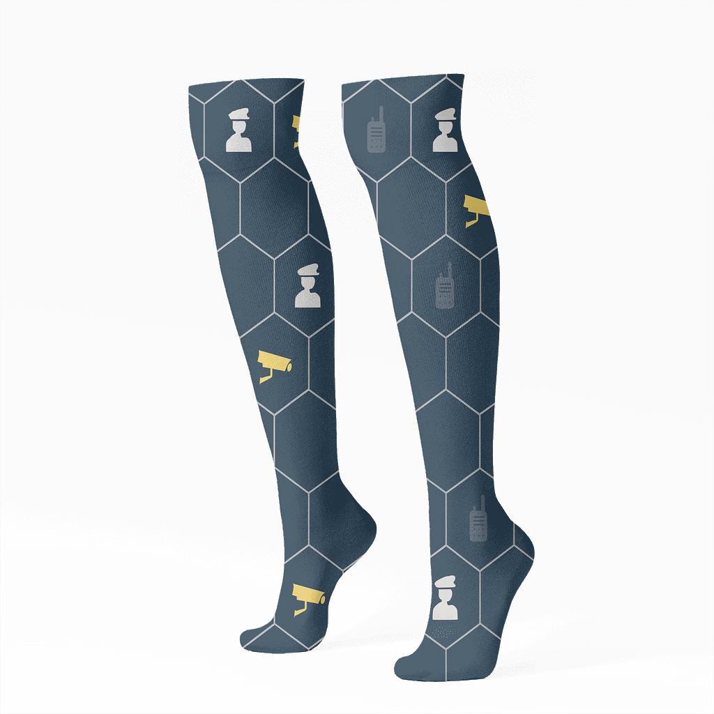 Tactical Starfield Pattern Prison Officer stylish athletic knee-high socks