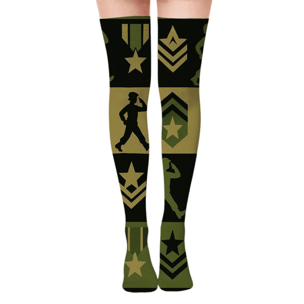 Soldier Parade Insignia Bands premium cozy over-the-knee socks