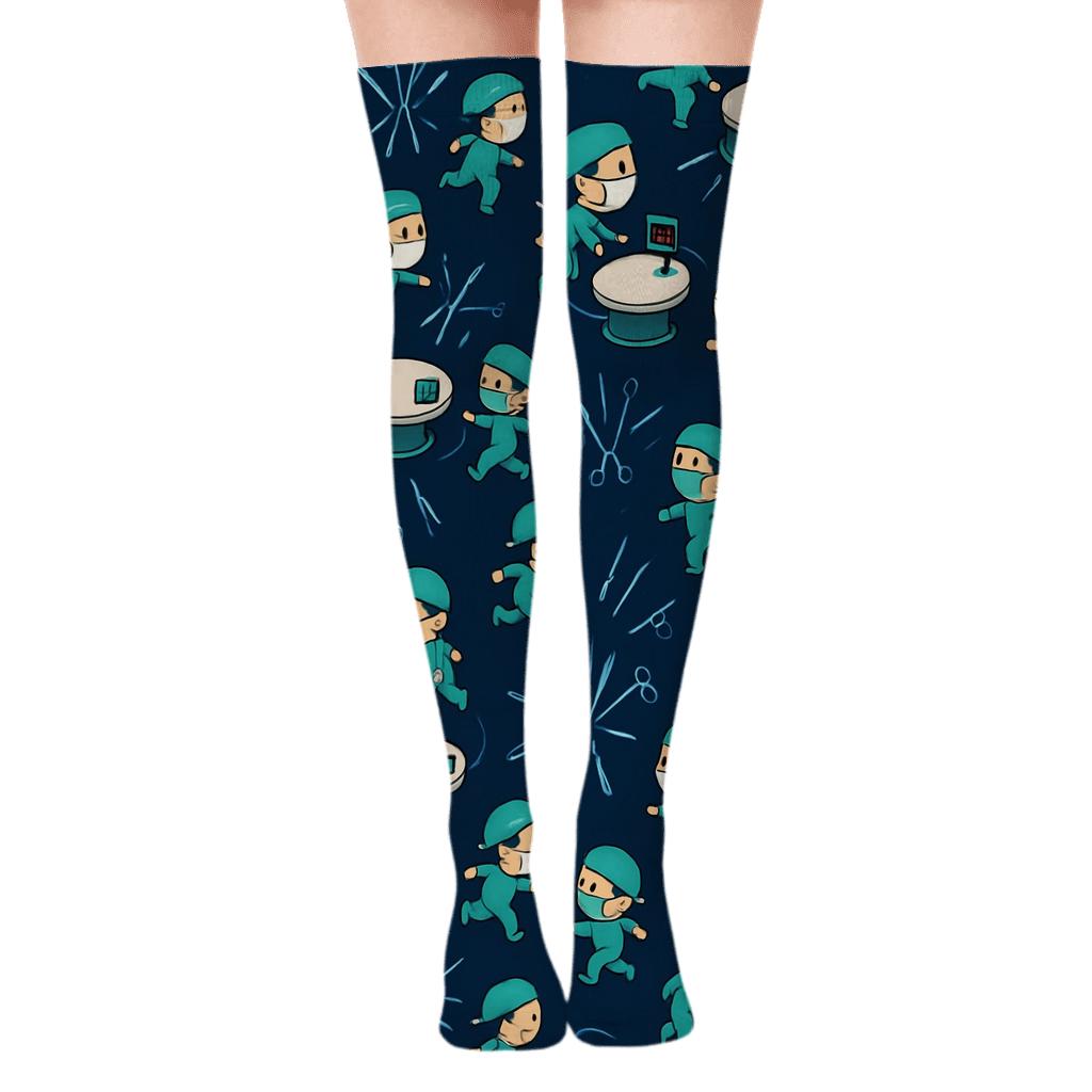 Surgeon Night Shift Constellation trendy patterned over-the-knee socks