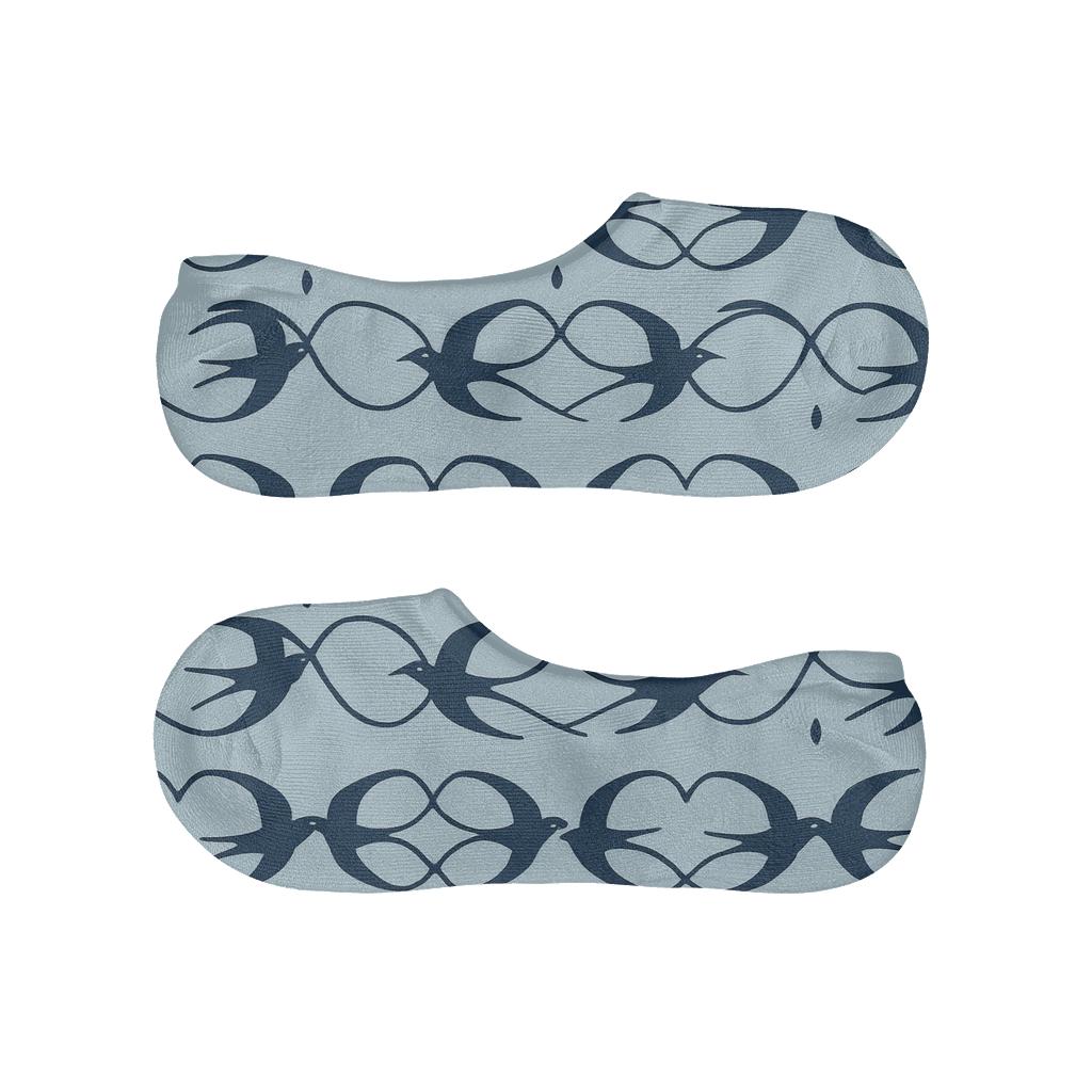 Swallow Loop Flight Infinity Pattern anti-slip no-show socks