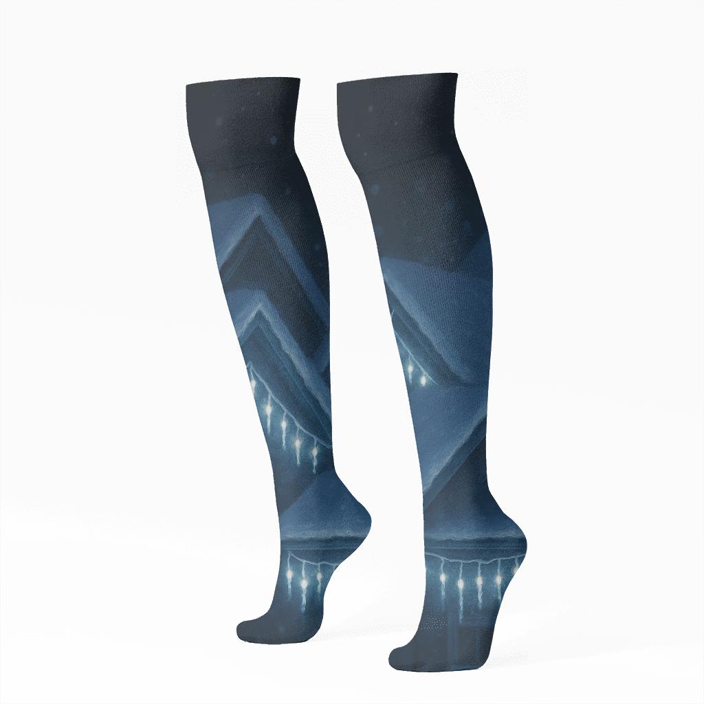 Aurora Roofline Icicle Lights premium sports knee-high socks