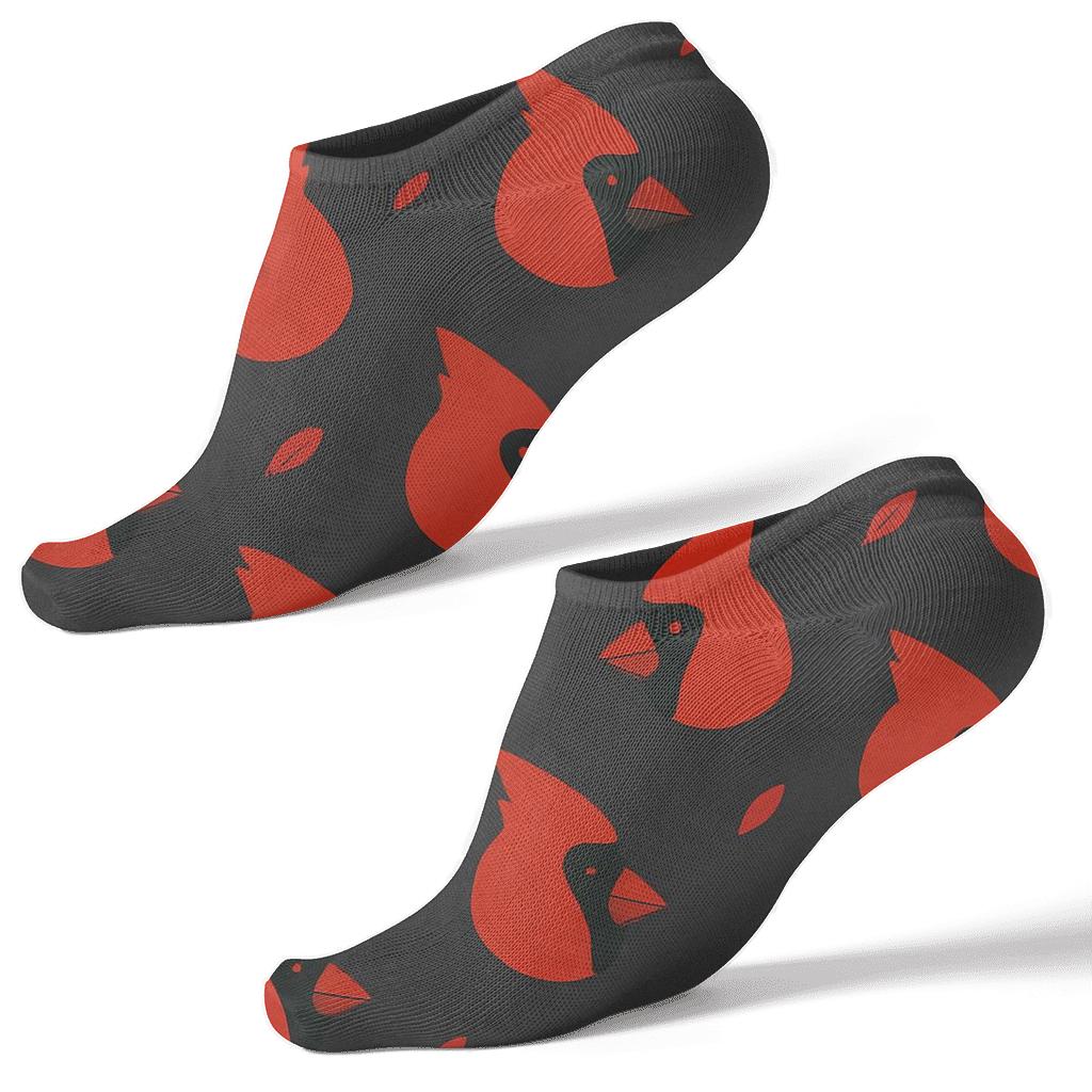 Cardinal Crest Polka On Charcoal Field stylish athletic ankle socks