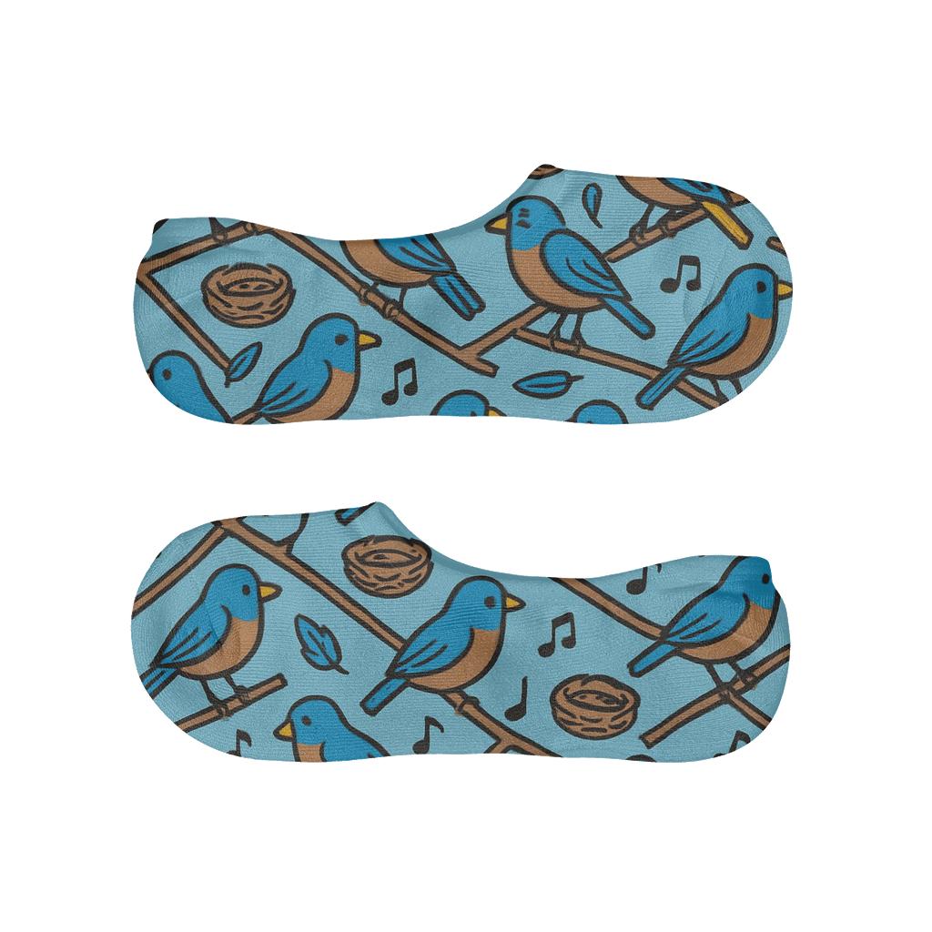 Bird Chorus Canopy Grid breathable seamless no-show sockscustom no-show socks