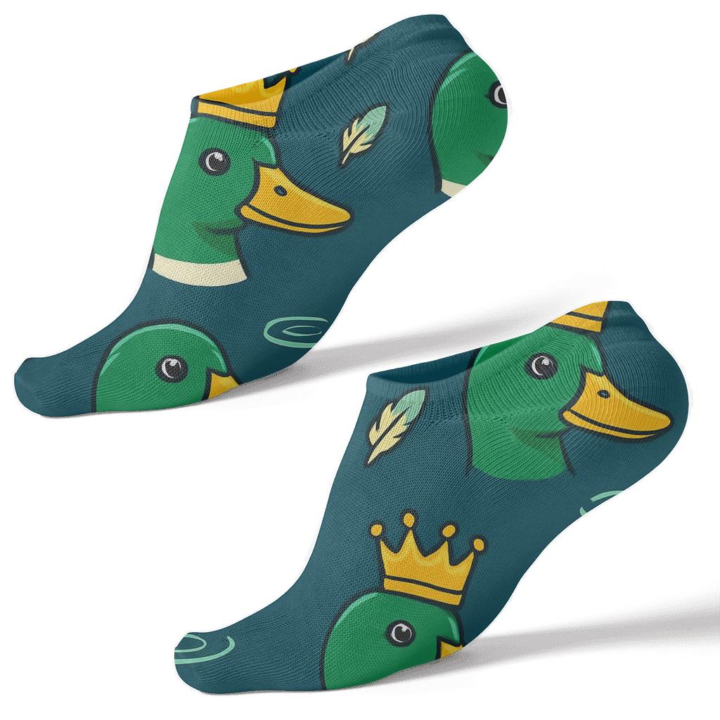 Pond Crown Parade With Duck Motifs comfortable cotton ankle socks